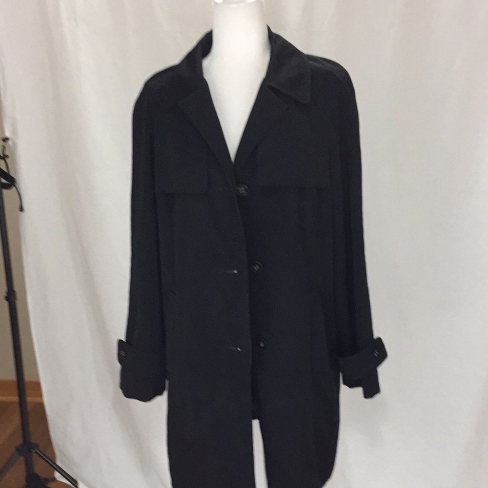 Calvin Klein Black Lightweight Coat Size Medium
